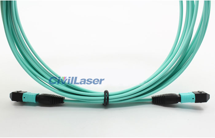 MPO Multimode 12 Core OM Fiber Patch Cord MTP is Optional